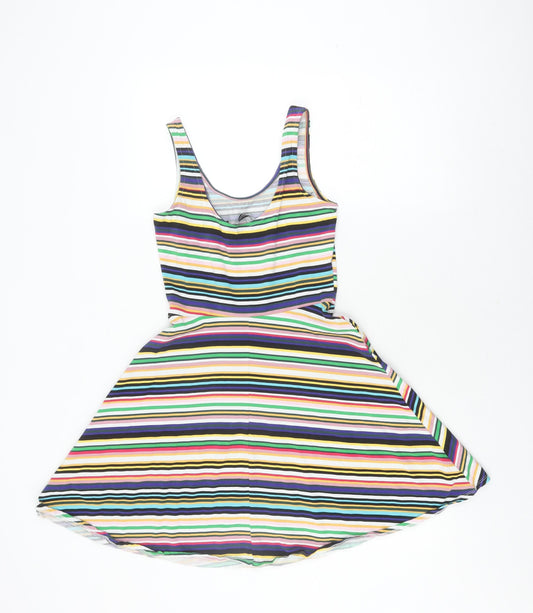 Dorothy Perkins Women's Multicoloured Striped A-Line Dress