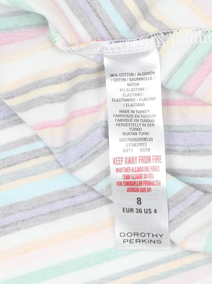 Dorothy Perkins Women's Multicoloured Striped A-Line Dress