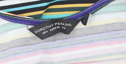 Dorothy Perkins Women's Multicoloured Striped A-Line Dress