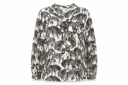 H&M Women's Animal Print Blouse, Size 14