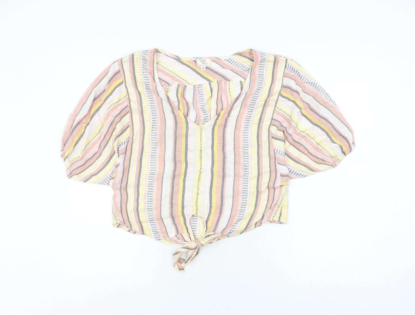 Dizzy Lizzy Women’s Multicoloured Striped Top S