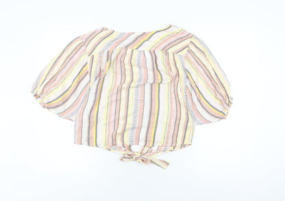Dizzy Lizzy Women’s Multicoloured Striped Top S