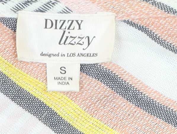Dizzy Lizzy Women’s Multicoloured Striped Top S