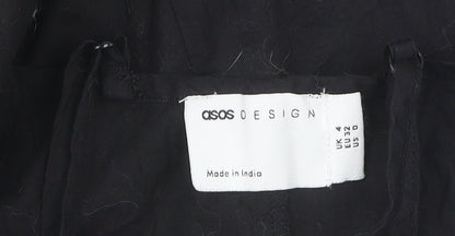 ASOS DESIGN Women's Black A-Line Dress, Size 4
