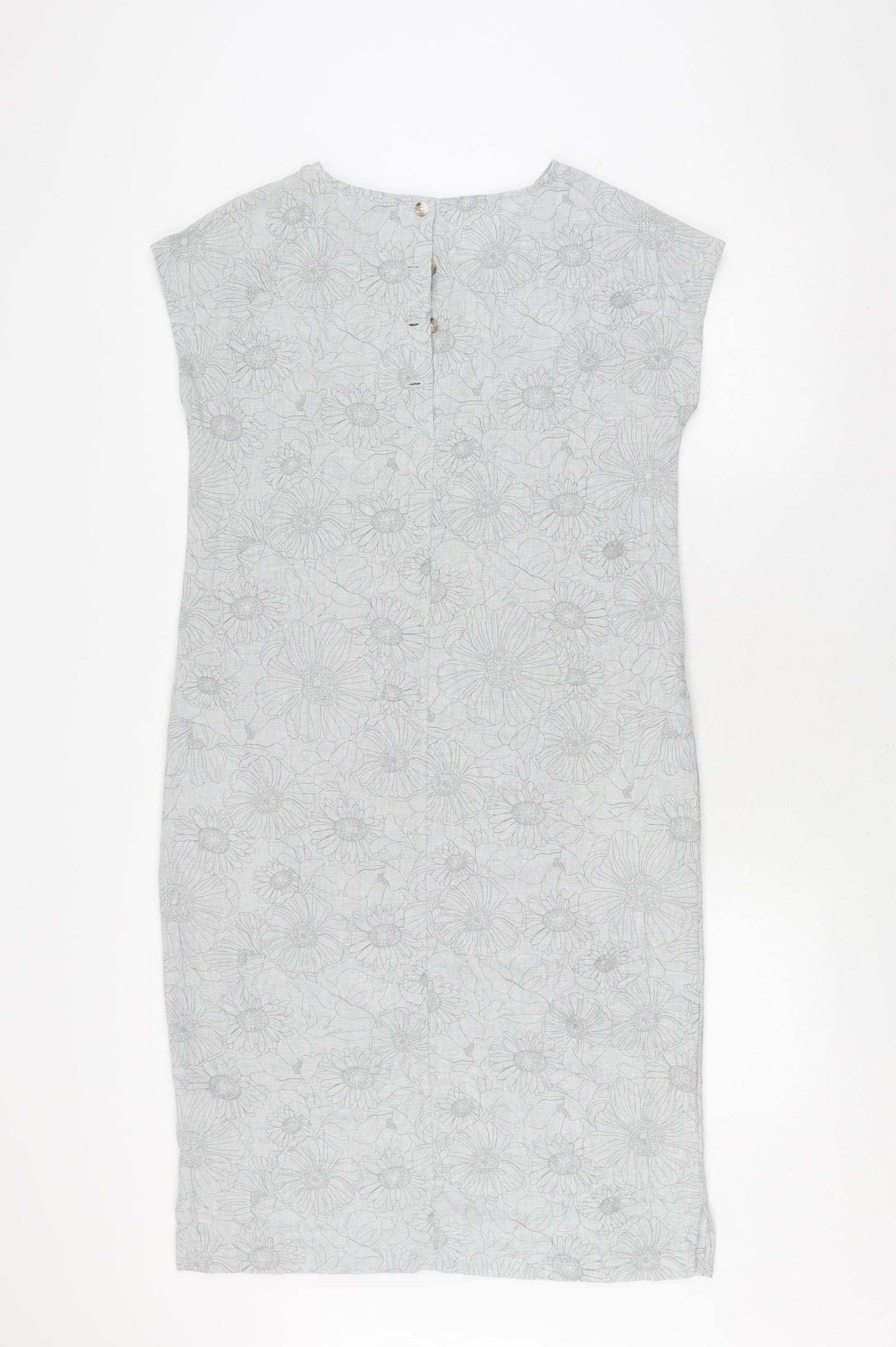 Rohan Women's Grey Floral Sleeveless Dress Size 10