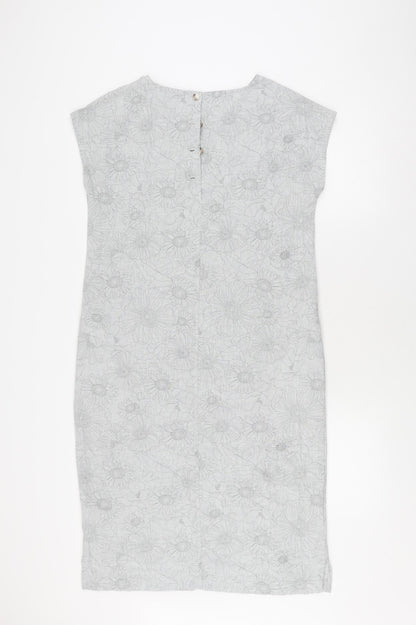 Rohan Women's Grey Floral Sleeveless Dress Size 10
