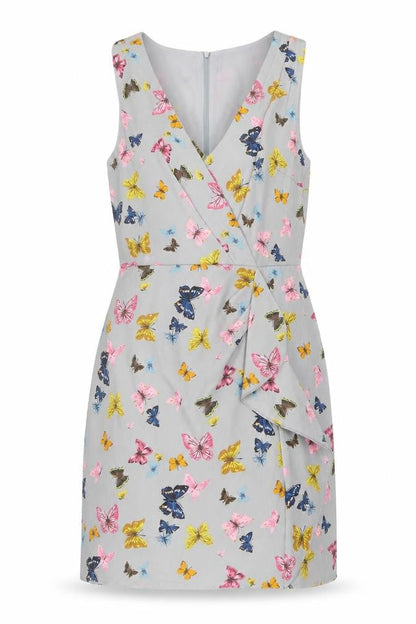 Oasis Women's Multicoloured Sleeveless Dress Size 10