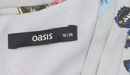 Oasis Women's Multicoloured Sleeveless Dress Size 10