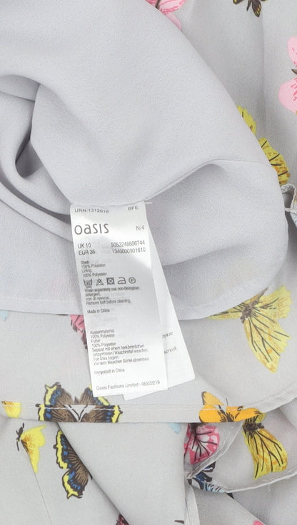 Oasis Women's Multicoloured Sleeveless Dress Size 10