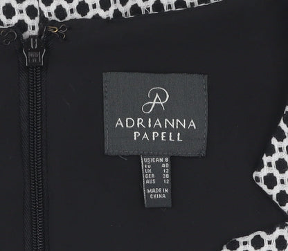 Adrianna Papell Women's Black Fit & Flare Dress Size 12