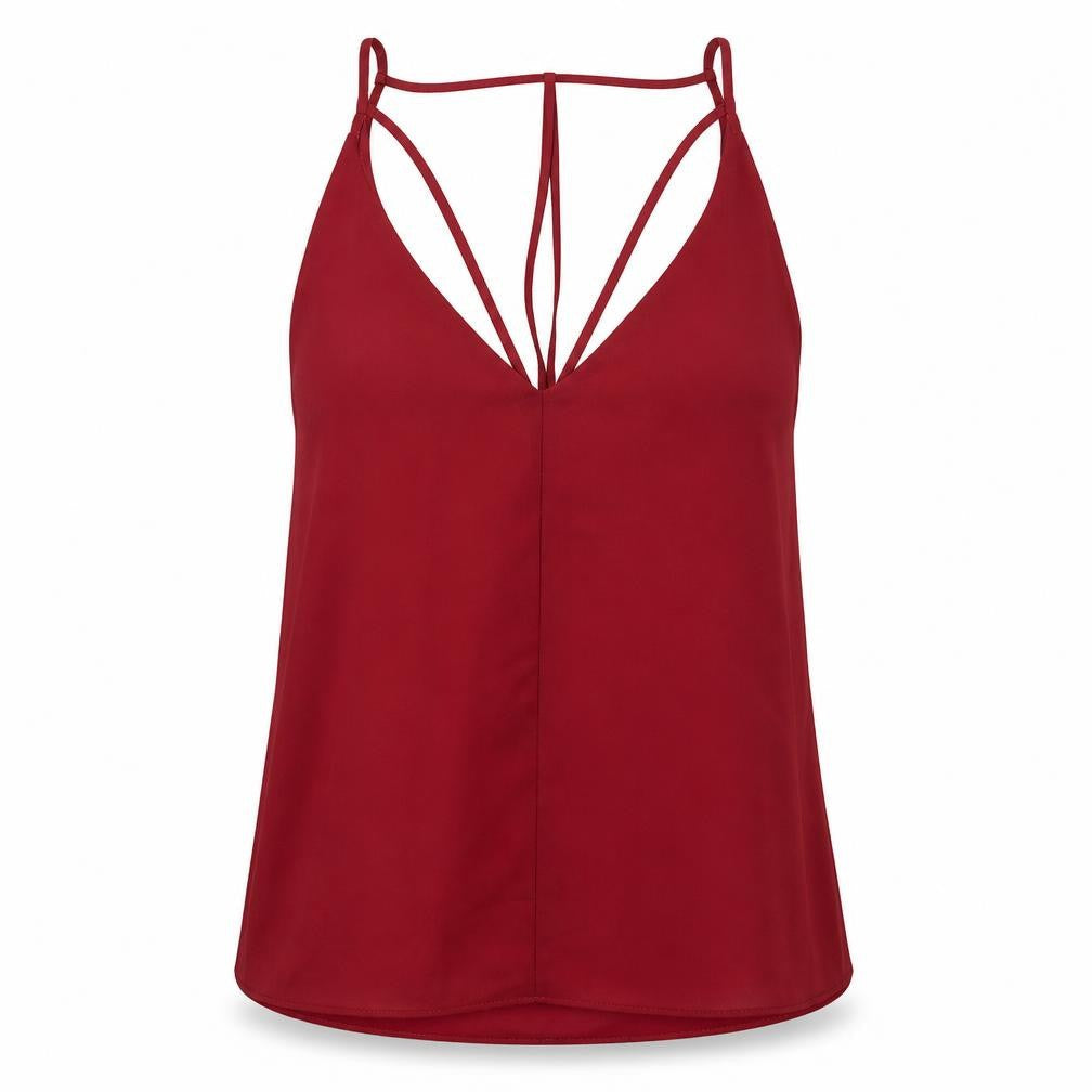 Womens UK Size 8 Boohoo Red Camisole Tank