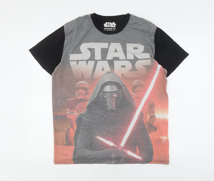 Star Wars Men's Black Grey L Graphic T-Shirt