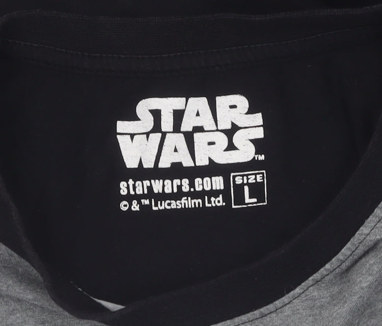 Star Wars Men's Black Grey L Graphic T-Shirt