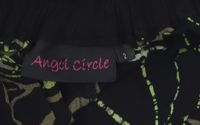 Angel Circle Women's Black Viscose Geometric Skirt Size 2