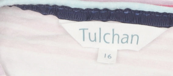 Womens UK Size 16 Tulchan Multicoloured Pullover Jumper