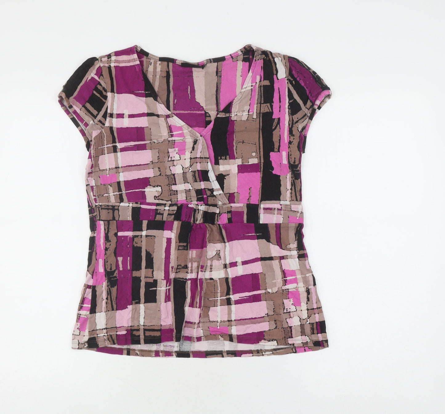 Next Women's Multicoloured Petite V-Neck Dress