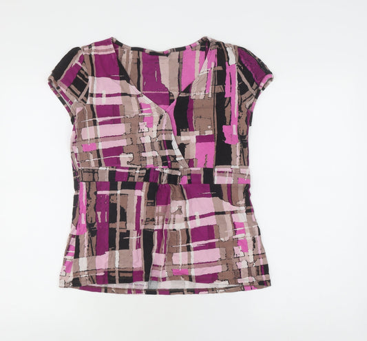 Next Women's Multicoloured Petite V-Neck Dress