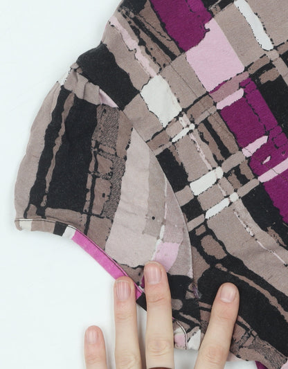 Next Women's Multicoloured Petite V-Neck Dress