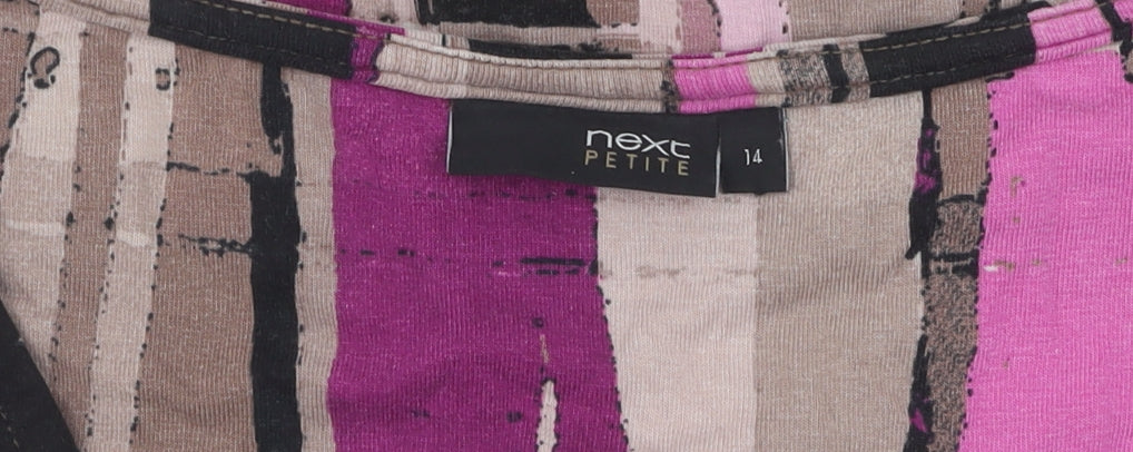 Next Women's Multicoloured Petite V-Neck Dress