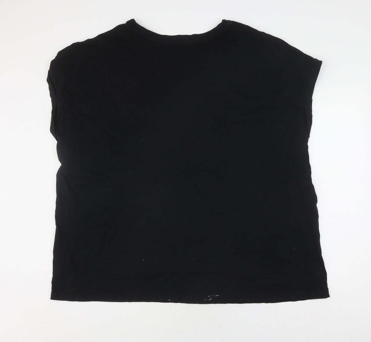 Capsule Unisex Black Sleeveless Crew Neck T-Shirt
