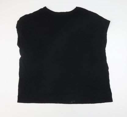 Capsule Unisex Black Sleeveless Crew Neck T-Shirt