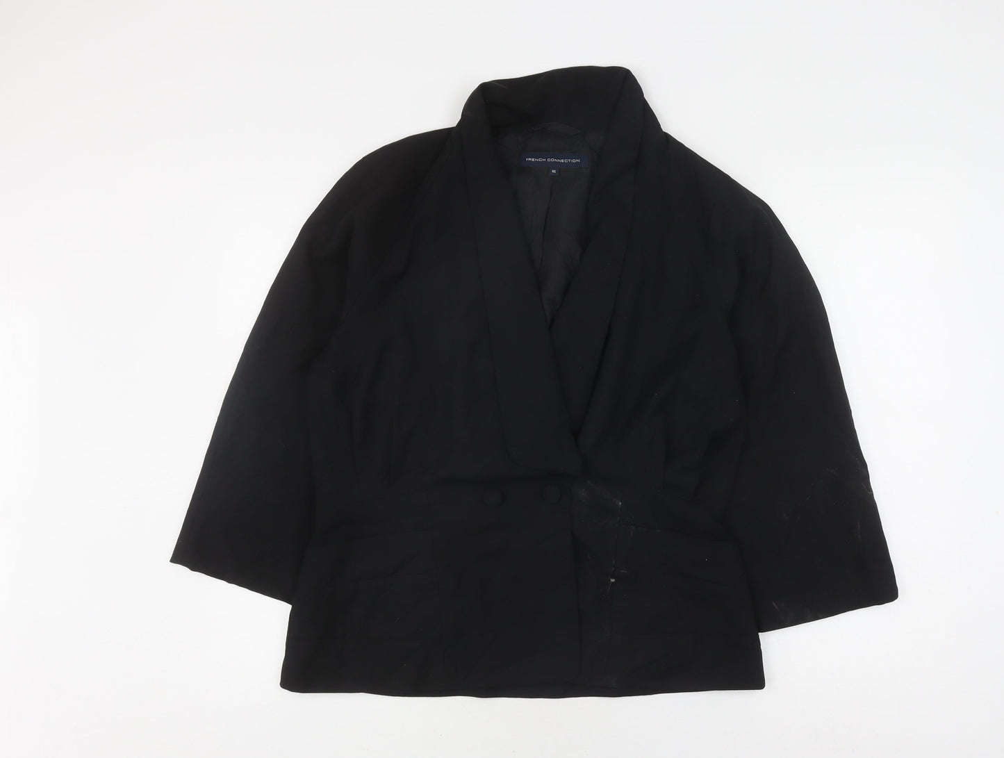 French Connection Women's Black Suit Jacket Size 16 Classic