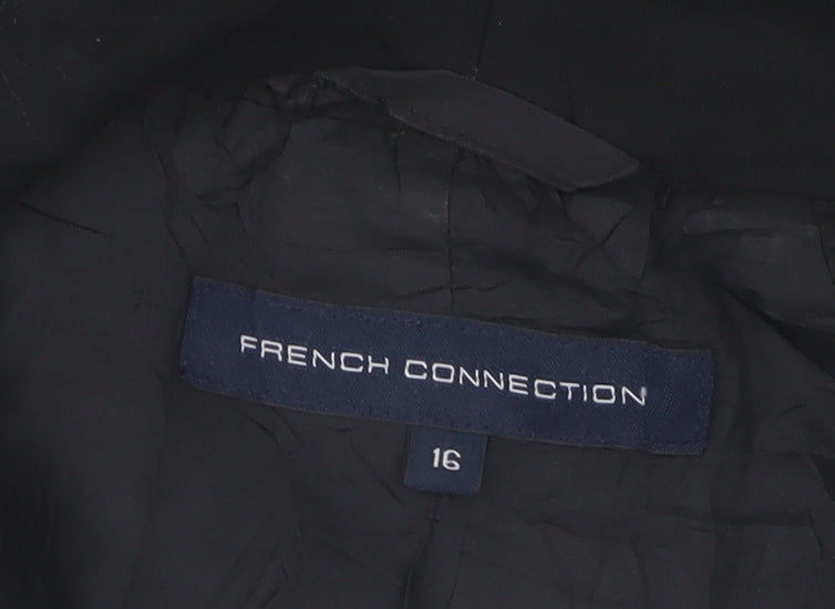 French Connection Women's Black Suit Jacket Size 16 Classic