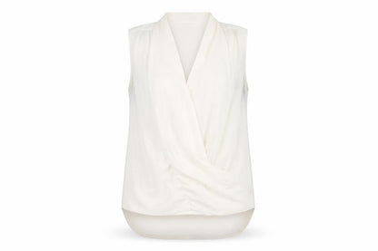 Mango Women's White Wrap Blouse, Size 12
