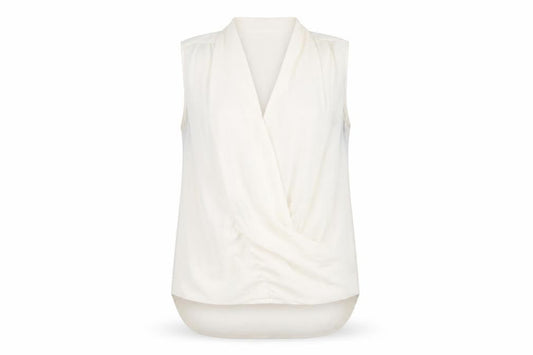 Mango Women's White Wrap Blouse, Size 12
