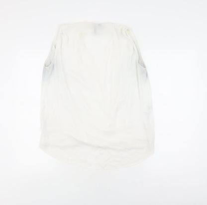 Mango Women's White Wrap Blouse, Size 12