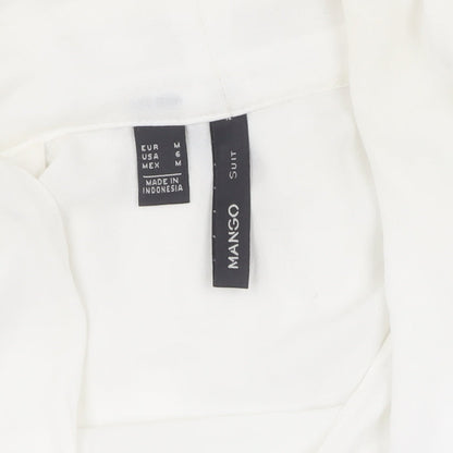 Mango Women's White Wrap Blouse, Size 12