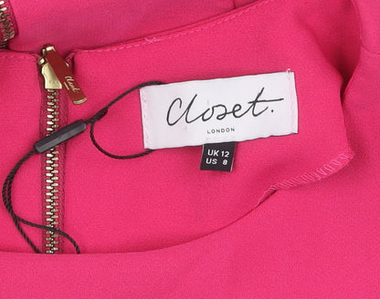 Closet Women’s Pink Fit & Flare Dress Size 12
