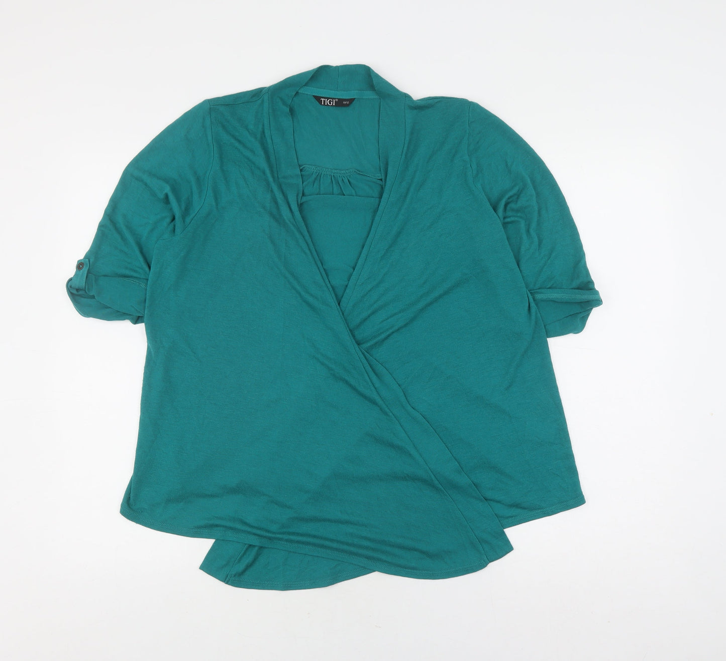 Womens UK Size  Tigi Green Wrap Jumper
