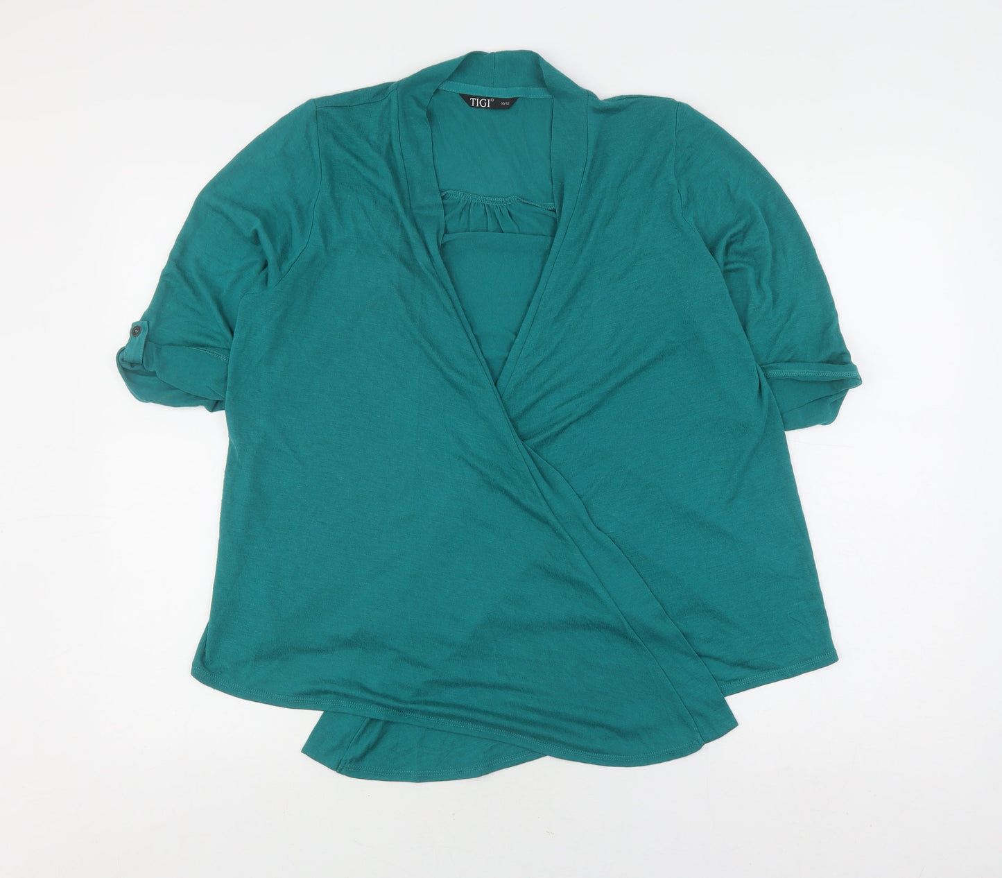 Womens UK Size  Tigi Green Wrap Jumper