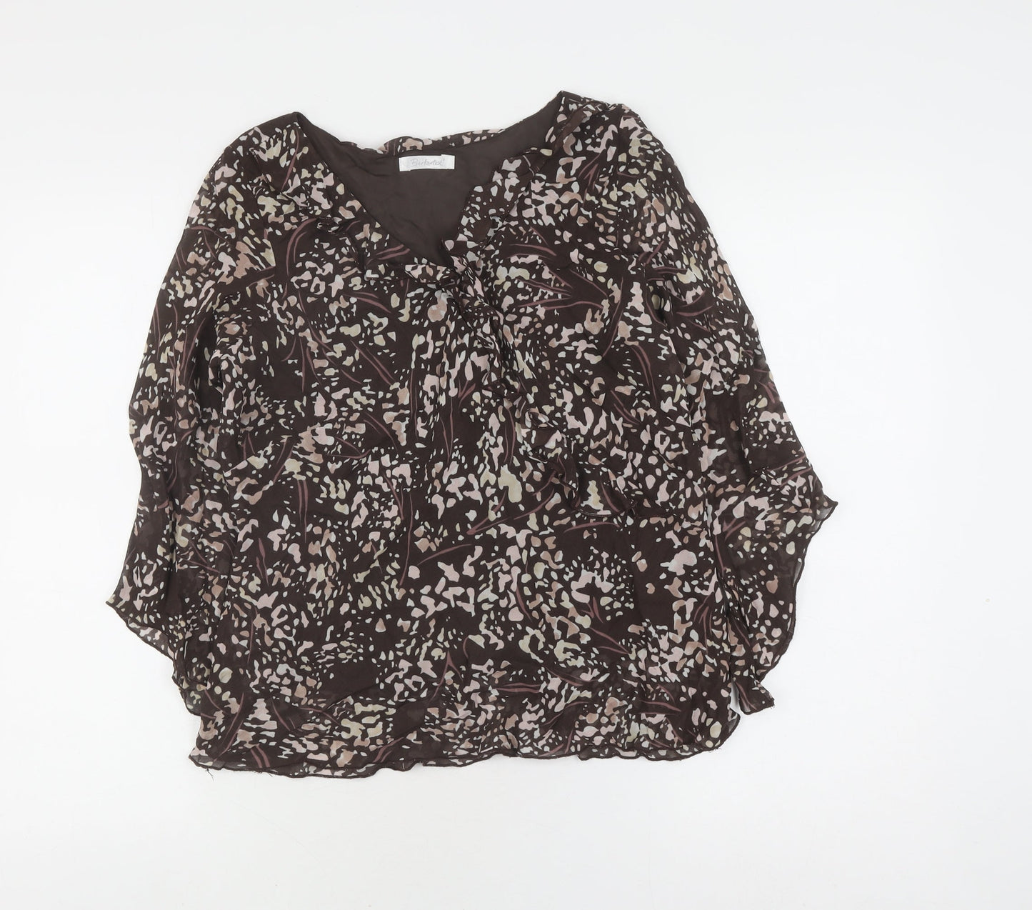 Womens UK Size 14 Berkertex Brown Camisole Blouse