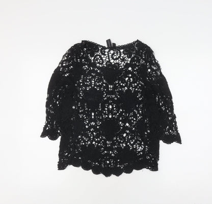 Womens UK Size 12/14 Izabel London Black  Blouse
