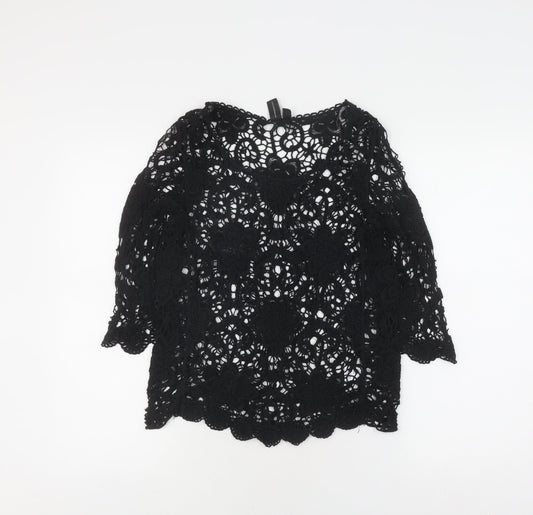 Womens UK Size 12/14 Izabel London Black  Blouse