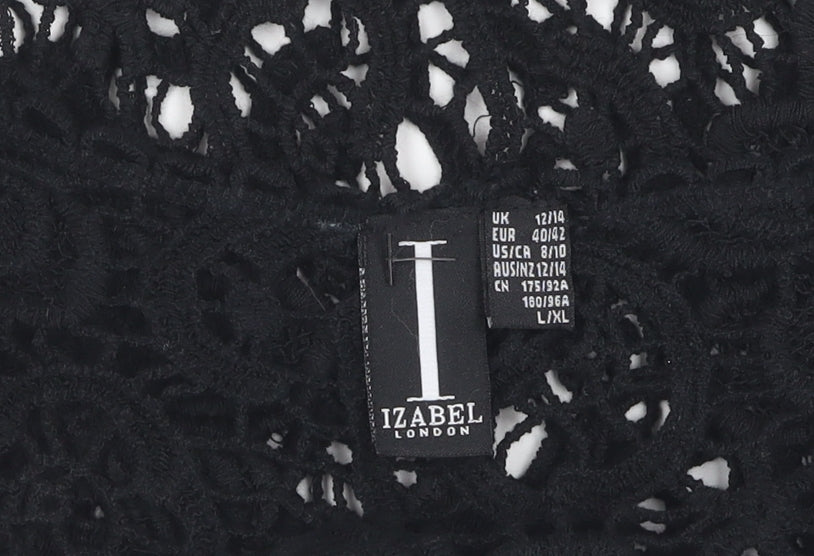 Womens UK Size 12/14 Izabel London Black  Blouse