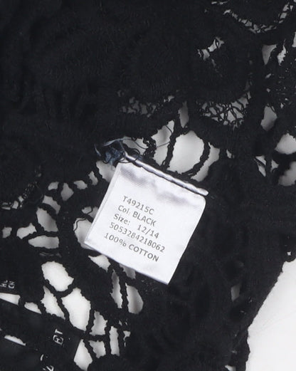 Womens UK Size 12/14 Izabel London Black  Blouse