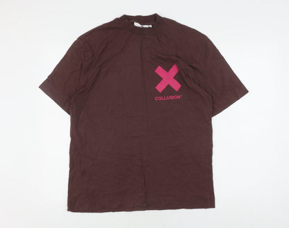 Mens UK Size M COLLUSION Brown  T-Shirt