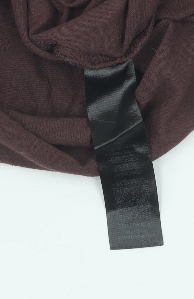 Mens UK Size M COLLUSION Brown  T-Shirt