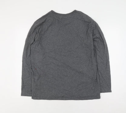 Baleno Men's XL Grey Cotton Graphic Jumper
