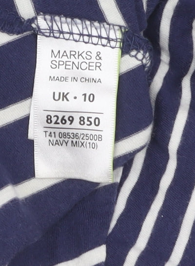Womens UK Size 10 Marks and Spencer Blue  T-Shirt