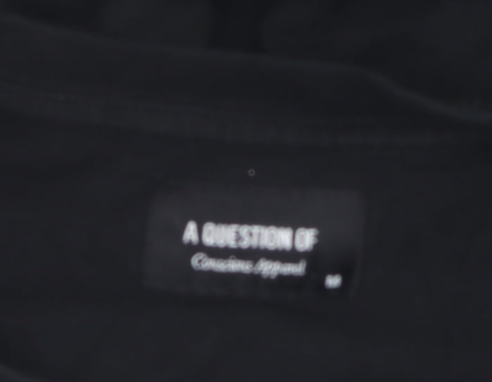 A Question Of Unisex Black Graphic T-Shirt, Medium