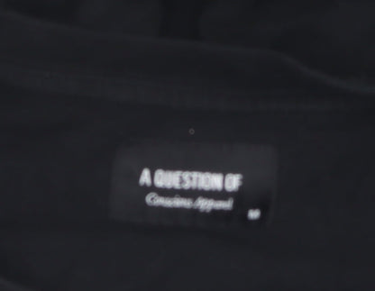 A Question Of Unisex Black Graphic T-Shirt, Medium