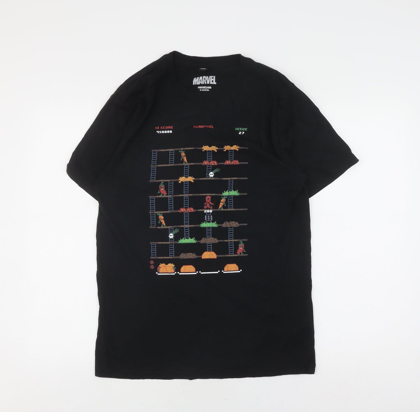 Marvel Men’s Medium Black Deadpool Graphic T-Shirt