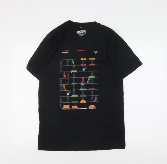Marvel Men’s Medium Black Deadpool Graphic T-Shirt