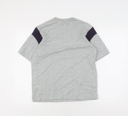 Marks and Spencer Grey Men's Cotton T-Shirt, S, Short Sleeve