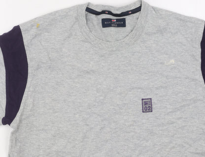 Marks and Spencer Grey Men's Cotton T-Shirt, S, Short Sleeve