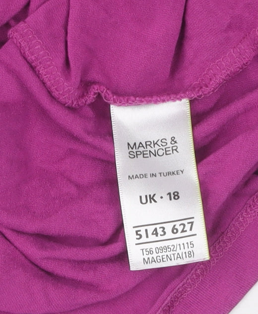 Womens UK Size 18 Marks and Spencer Pink  T-Shirt